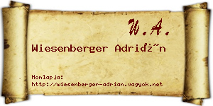 Wiesenberger Adrián névjegykártya